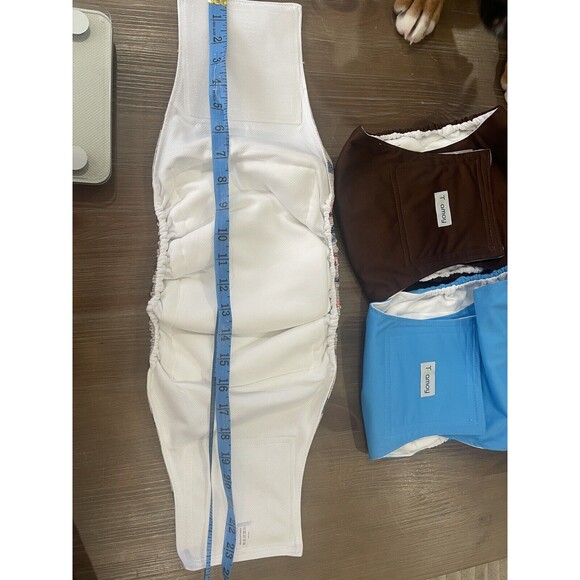 Teamoy Reusable Wrap Diapers for Male Dogs, Washable Puppy Belly Band Pack of 3 - Picture 5 of 6